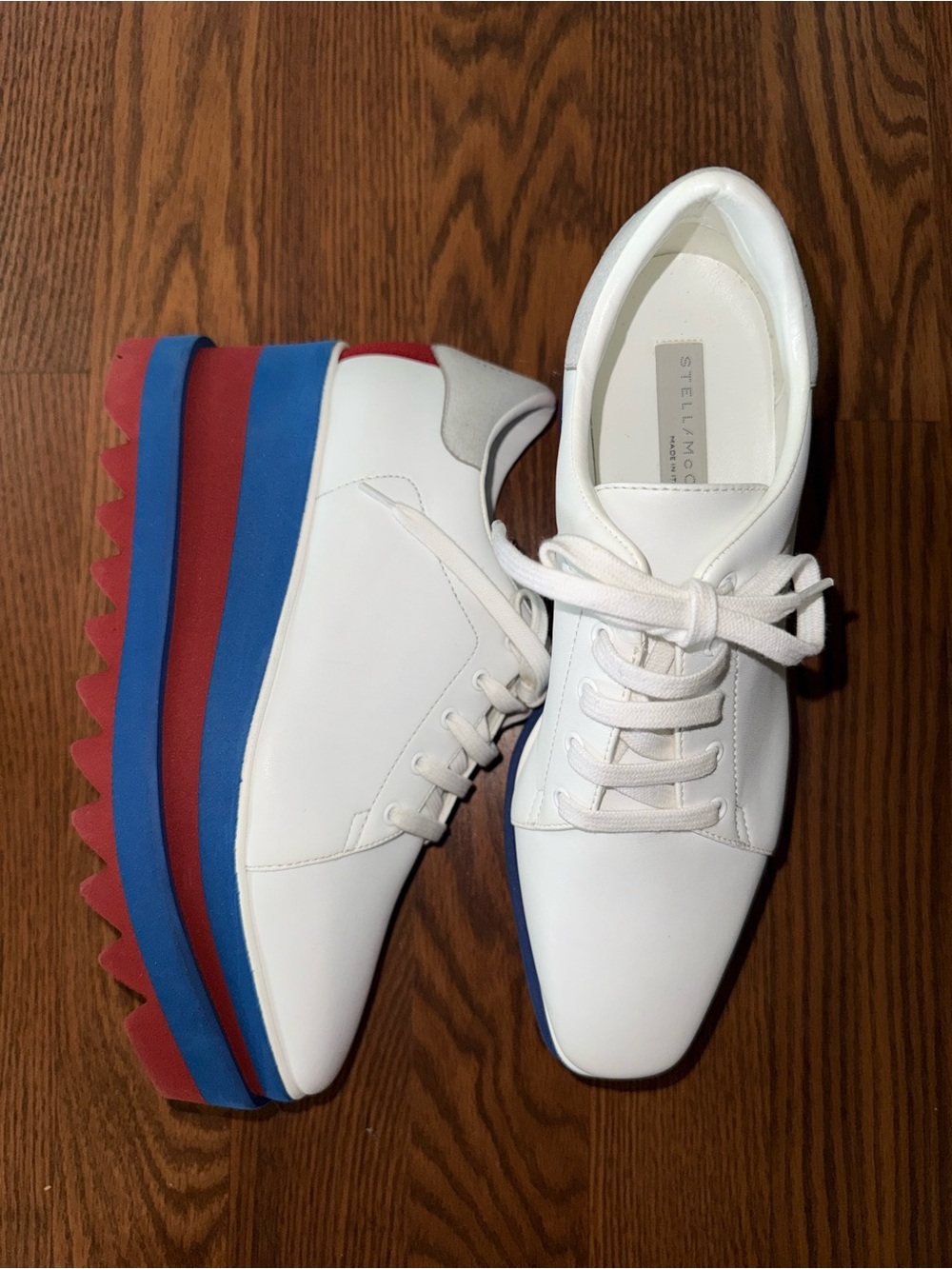 Stella McCartney Elyse Platform sneakers red white and blue
Women's Size 35.5